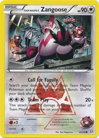 Team Magma's Zangoose 22/34-Kantocards