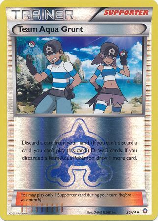 Team Aqua Grunt 26/34 - Reverse Holo-Kantocards