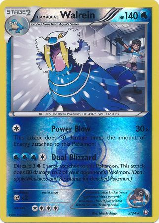 Team Aqua's Walrein 5/34 - Reverse Holo-Kantocards