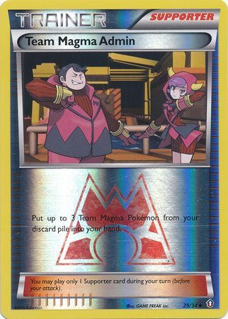 Team Magma Admin 29/34 - Reverse Holo-Kantocards