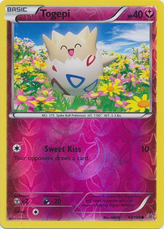 Togepi 43/108 - Reverse Holo-Kantocards