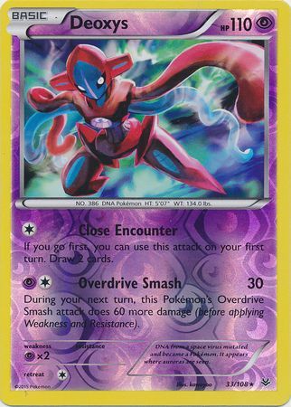 Deoxys 33/108 - Reverse Holo-Kantocards
