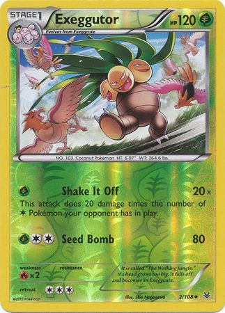 Exeggutor 2/108 - Reverse Holo-Kantocards