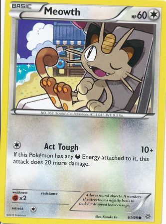 Meowth 61/98-Kantocards