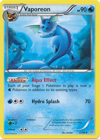 Vaporeon 22/98-Kantocards