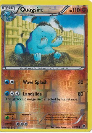 Quagsire 39/98 - Reverse Holo-Kantocards