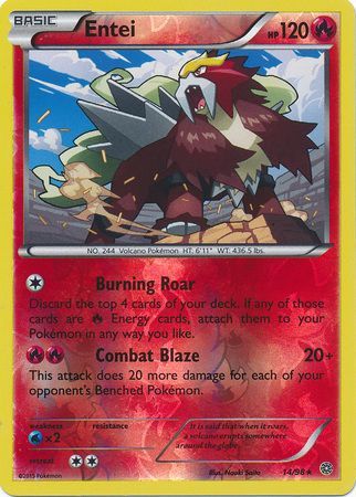 Entei 14/98 - Reverse Holo-Kantocards