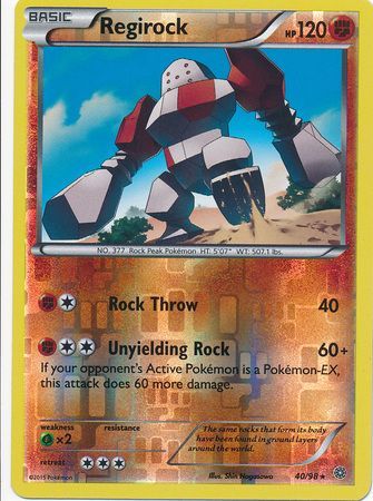 Regirock 40/98 - Reverse Holo-Kantocards
