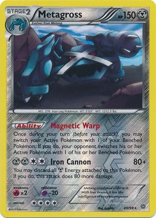 Metagross 49/98 - Reverse Holo-Kantocards