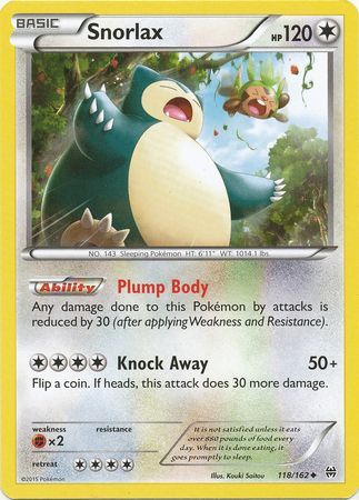 Snorlax 118/162-Kantocards