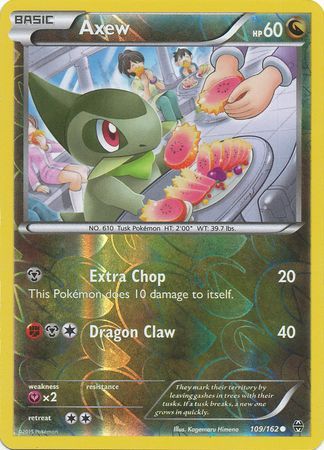 Axew 109/162 - Reverse Holo-Kantocards