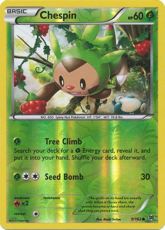 Chespin 9/162 - Reverse Holo-Kantocards