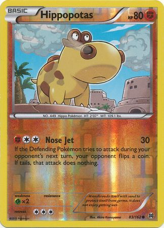 Hippopotas 83/162 - Reverse Holo-Kantocards