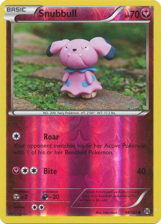 Snubbull 98/162 - Reverse Holo-Kantocards