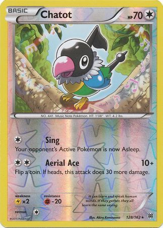 Chatot 128/162 - Reverse Holo-Kantocards