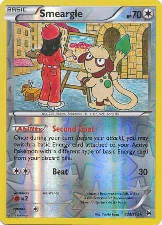 Smeargle 123/162 - Reverse Holo-Kantocards