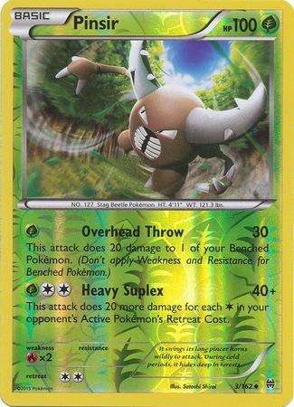 Pinsir 3/162 - Reverse Holo-Kantocards