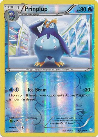Prinplup 37/162 - Reverse Holo-Kantocards