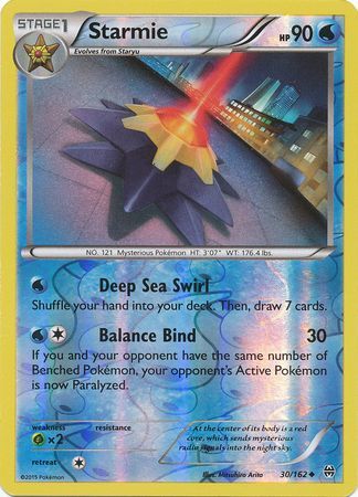 Starmie 30/162 - Reverse Holo-Kantocards