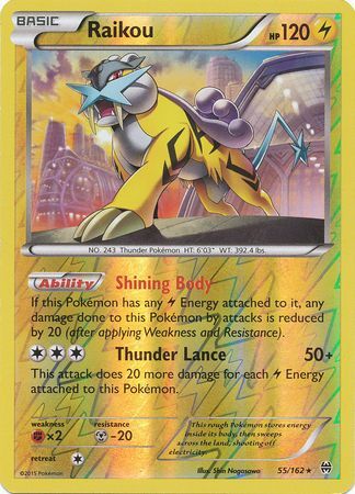 Raikou 55/162 - Reverse Holo-Kantocards