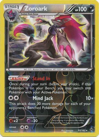 Zoroark 91/162 - Reverse Holo-Kantocards