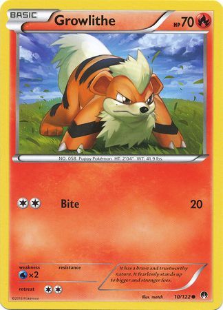 Growlithe 10/122-Kantocards