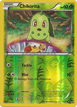 Chikorita 1/122 - Reverse Holo-Kantocards