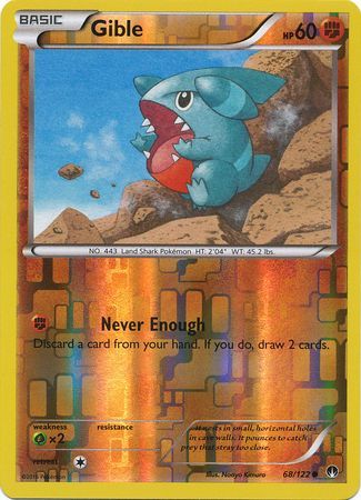 Gible 68/122 - Reverse Holo-Kantocards