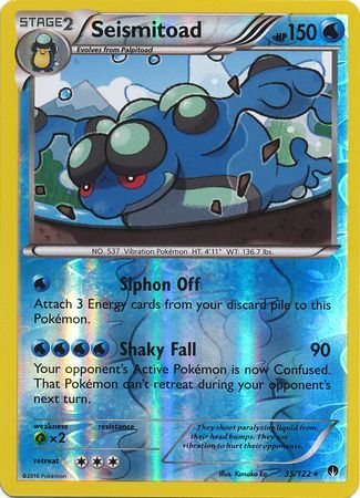 Seismitoad 35/122 - Reverse Holo-Kantocards