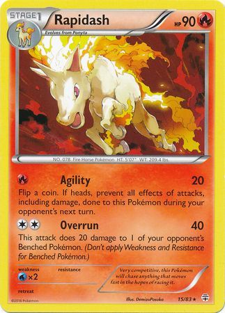 Rapidash 15/83-Kantocards