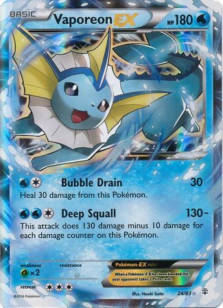 Vaporeon EX 24/83-Kantocards