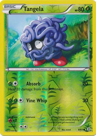 Tangela 8/83 - Reverse Holo-Kantocards