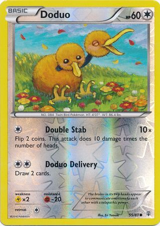 Doduo 55/83 - Reverse Holo-Kantocards