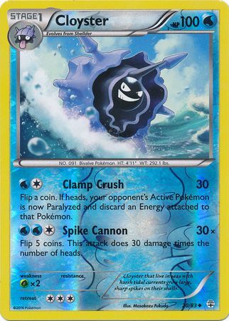 Cloyster 20/83 - Reverse Holo-Kantocards