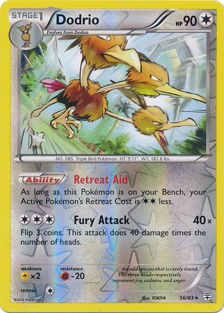 Dodrio 56/83 - Reverse Holo-Kantocards