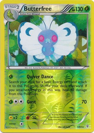 Butterfree 5/83 - Reverse Holo-Kantocards