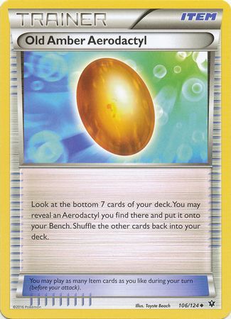 Old Amber Aerodactyl 106/124-Kantocards