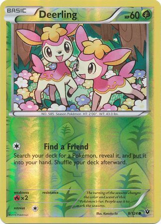 Deerling 8/124 - Reverse Holo-Kantocards