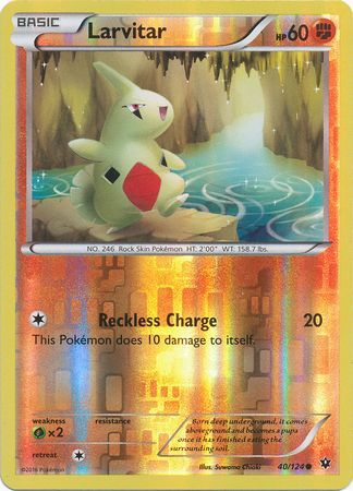 Larvitar 40/124 - Reverse Holo-Kantocards