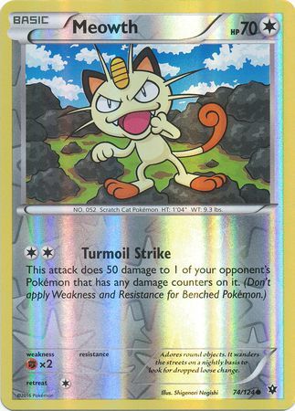 Meowth 74/124 - Reverse Holo-Kantocards