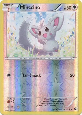 Minccino 87/124 - Reverse Holo-Kantocards