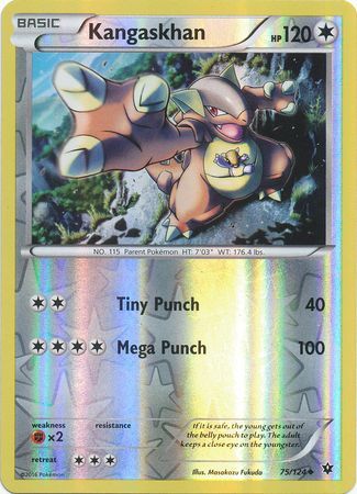 Kangaskhan 75/124 - Reverse Holo-Kantocards