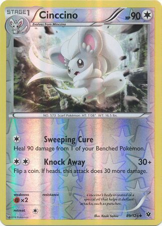 Cinccino 89/124 - Reverse Holo-Kantocards