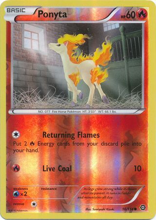 Ponyta 16/114 - Reverse Holo-Kantocards