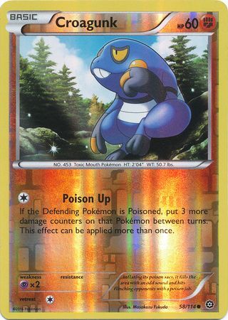 Croagunk 58/114 - Reverse Holo-Kantocards