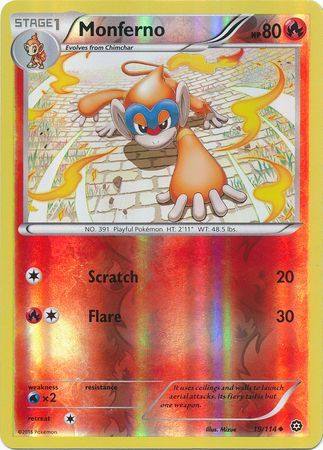 Monferno 19/114 - Reverse Holo-Kantocards