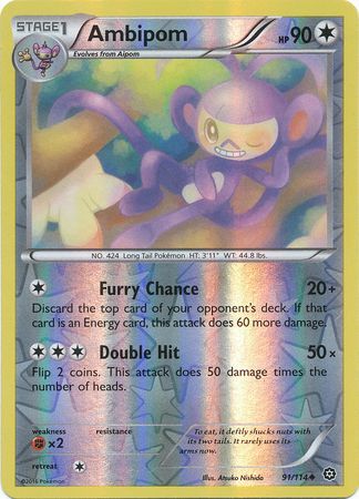 Ambipom 91/114 - Reverse Holo-Kantocards