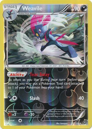 Weavile 61/114 - Reverse Holo-Kantocards