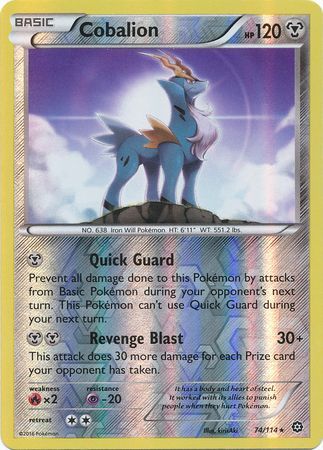 Cobalion 74/114 - Reverse Holo-Kantocards
