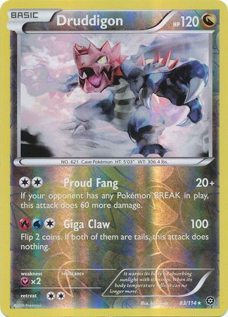 Druddigon 83/114 - Reverse Holo-Kantocards